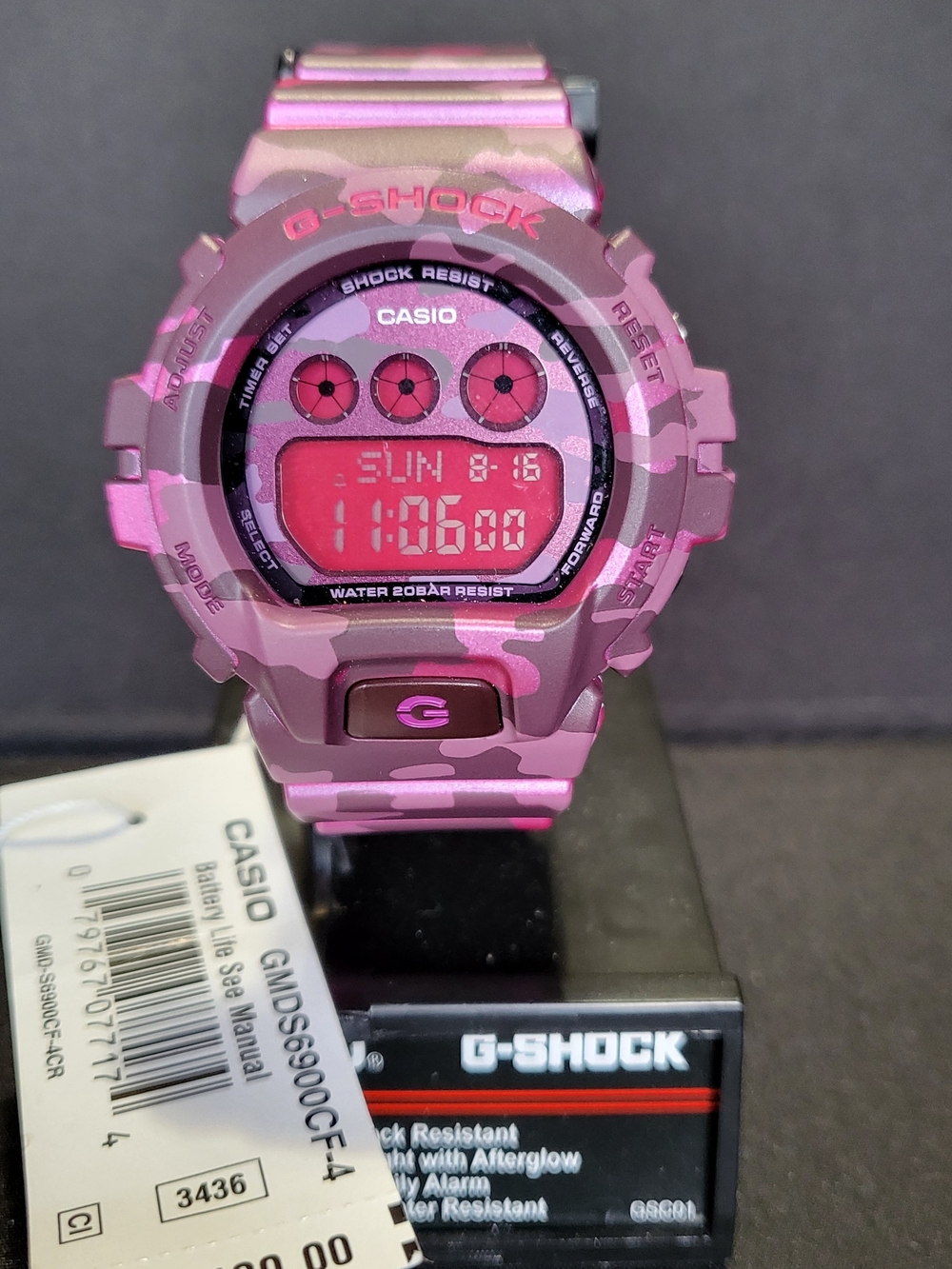 G-Shock GMD-S6900CF Pink Camo Digital Watch